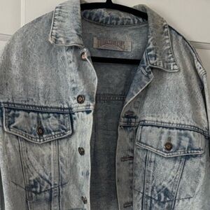 Vintage Today’s News Cropped Denim Jacket